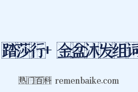 踏莎行+金盆沐发组词是什么意思的图片